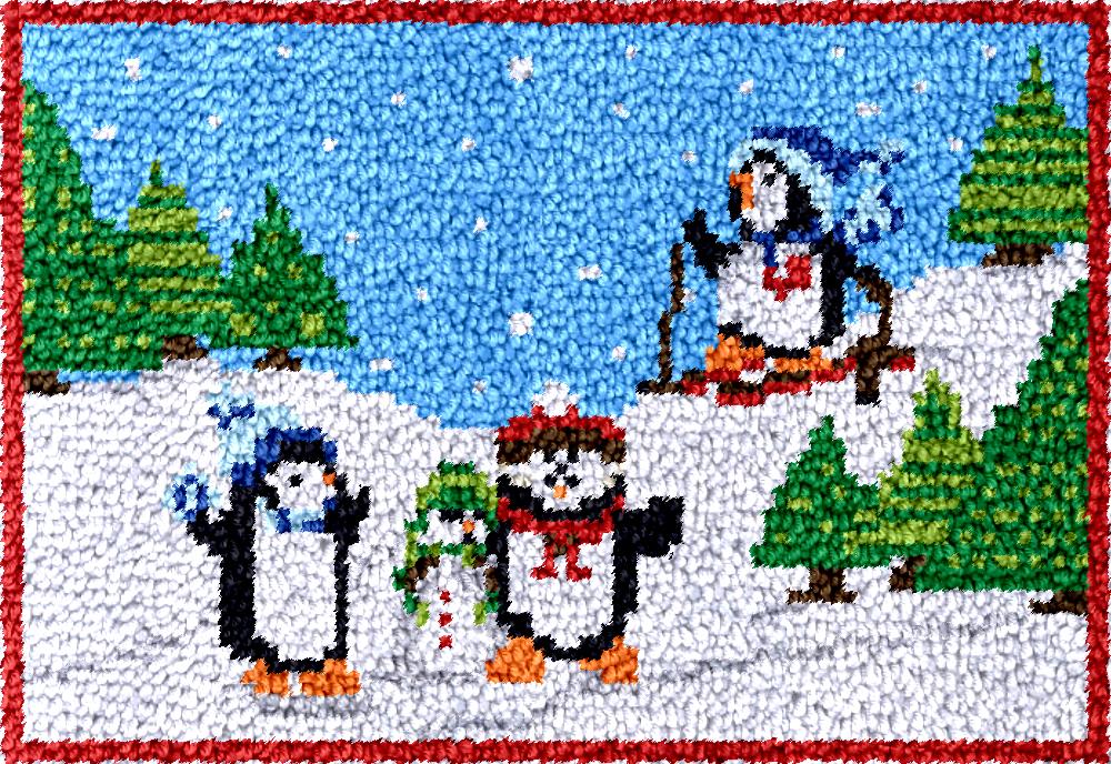 Diy Electronics Watch - penguins Latch Hook Rug Kits with