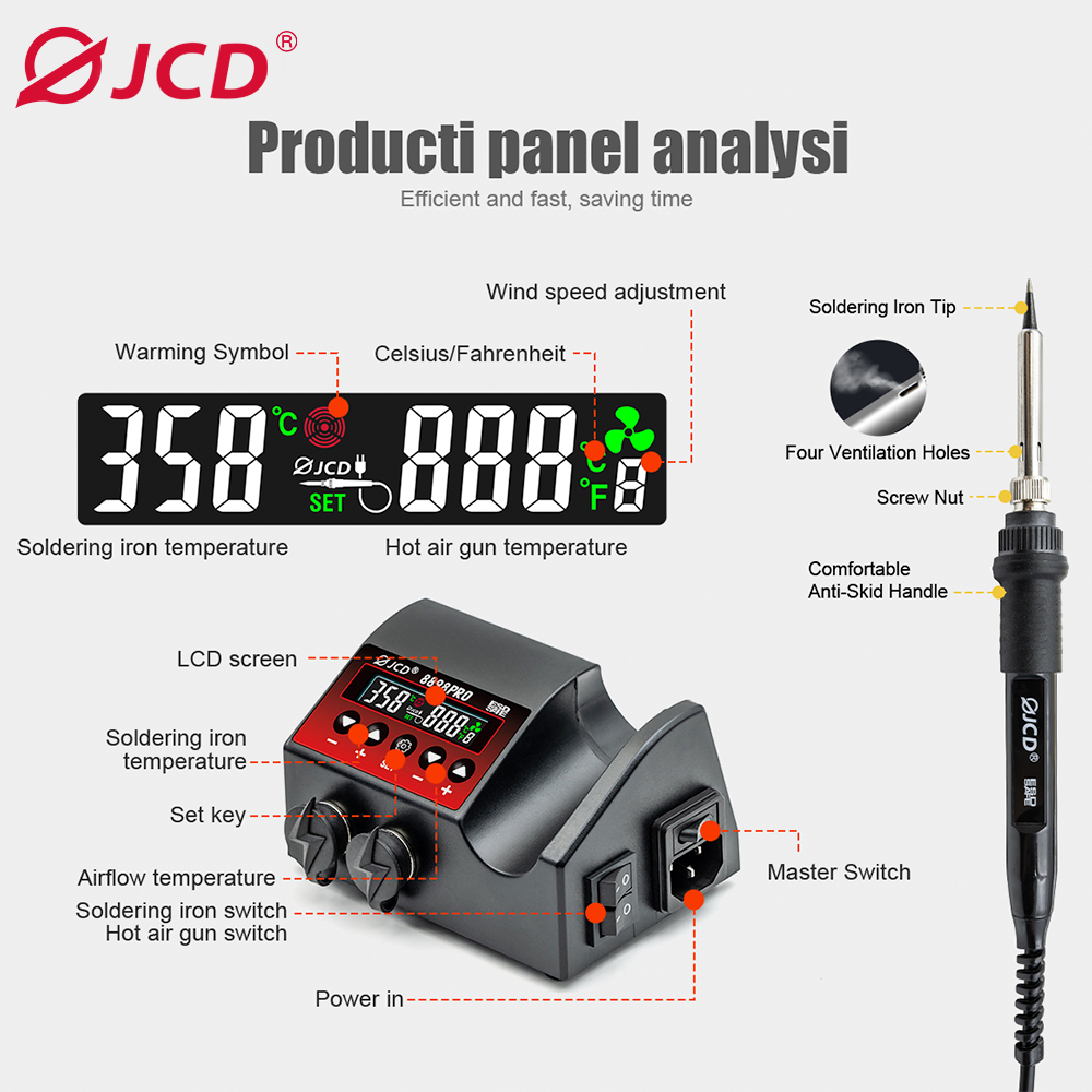 JCD 8898Pro 2 in 1 Soldering S - Smd Solder Paste recension och pris