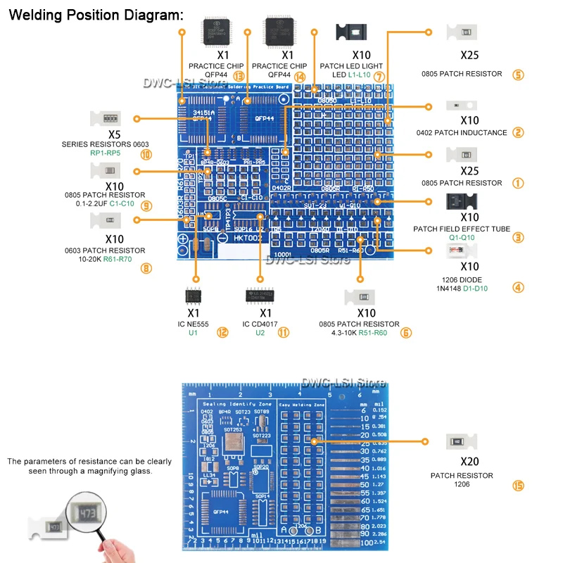 SMD/SMT Components Soldering P - Pcb Etching Kit recension och pris