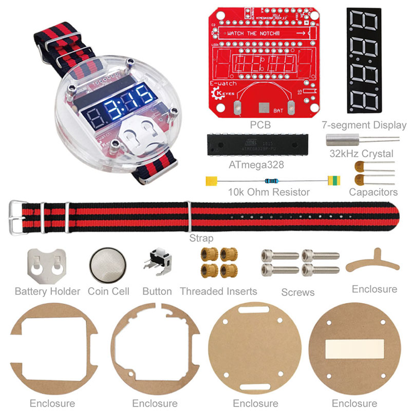 Single Chip LED Kit Clock DIY  - Diy Electronics Parts recension och pris