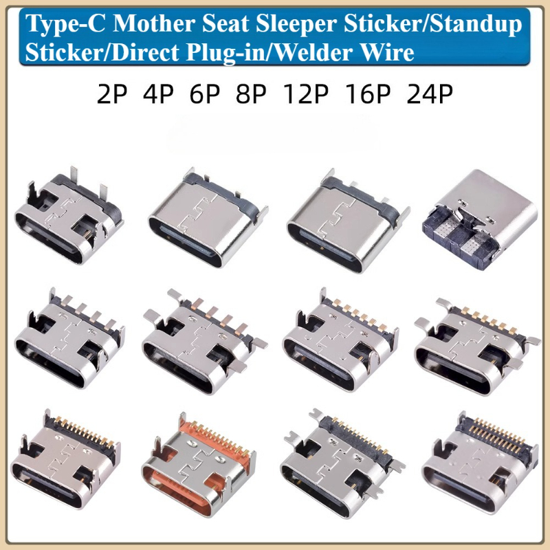 10Pcs USB Connector Type C Fem - Smd Solder Paste recension och pris