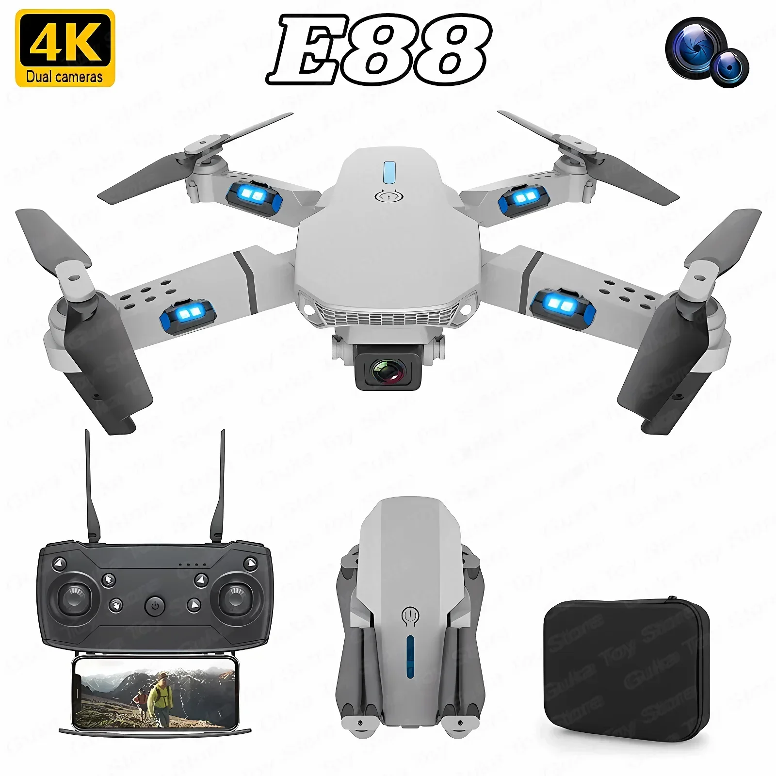 E88 Pro WIFI FPV Drone Wide An - Diy Drone Electronics recension och pris