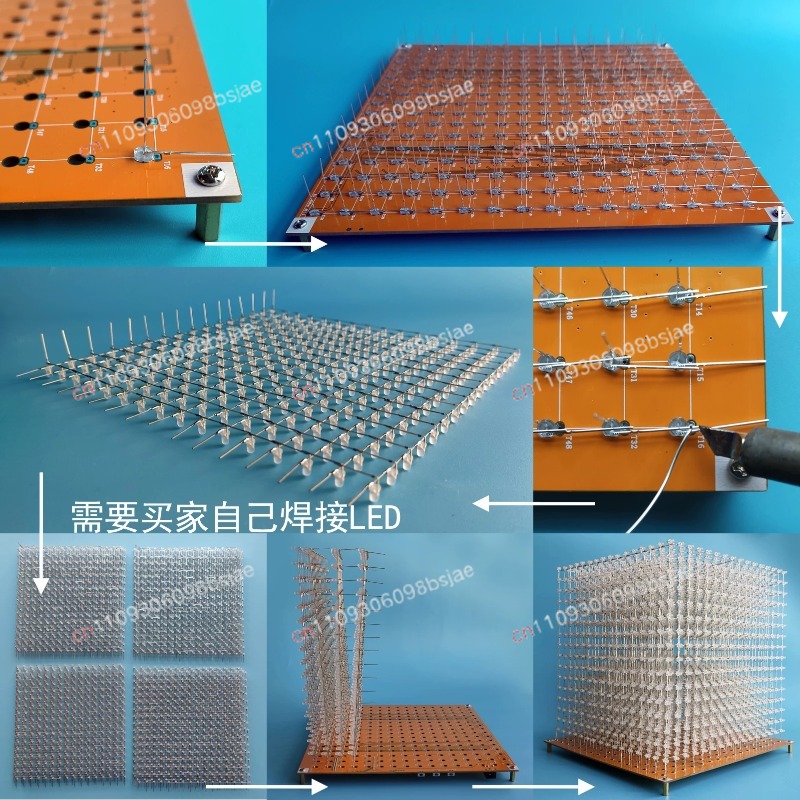 3D16MINI Light Cube Kit 16X16X - Diy Electronics Parts recension och pris