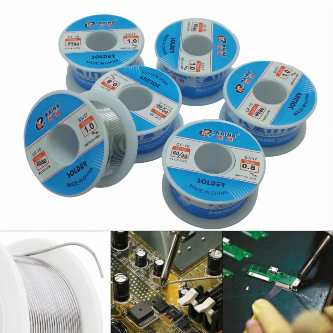 63/37 CF‑10 Rosin Core Solder  - Diy Electronics Flux recension och pris