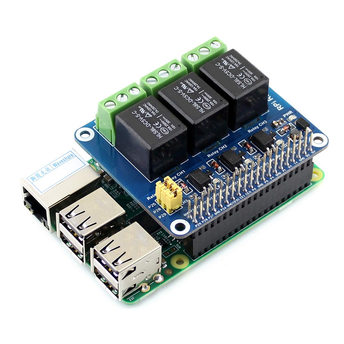 Waveshare 5V 3-Channel Relay M - Relay Module 5V recension och pris