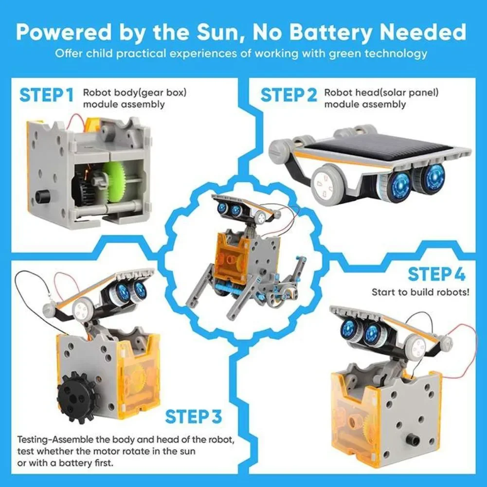 13 in 1 Solar Powered Robot Sc - Diy Electronics Parts recension och pris